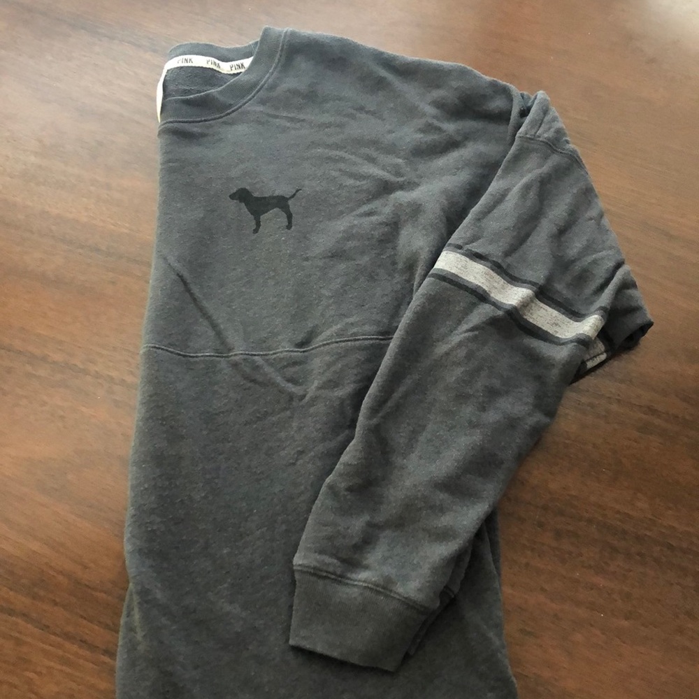 Vs PINK dark gray crew sweatshirt